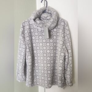 Cowl Neck Fleece Pullover NWT